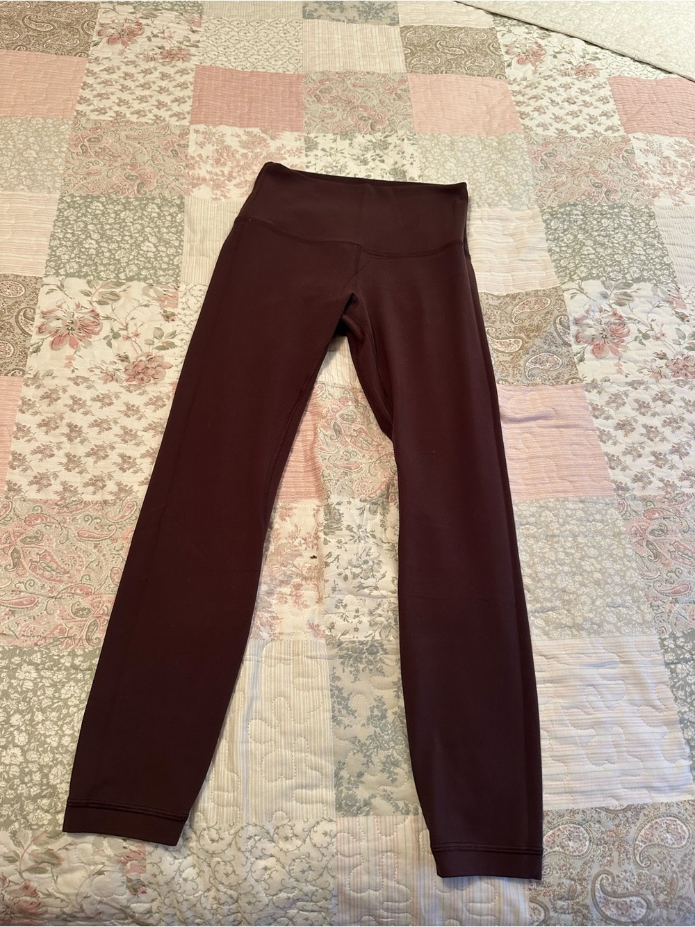 Lululemon High-Waist Maroon Leggings